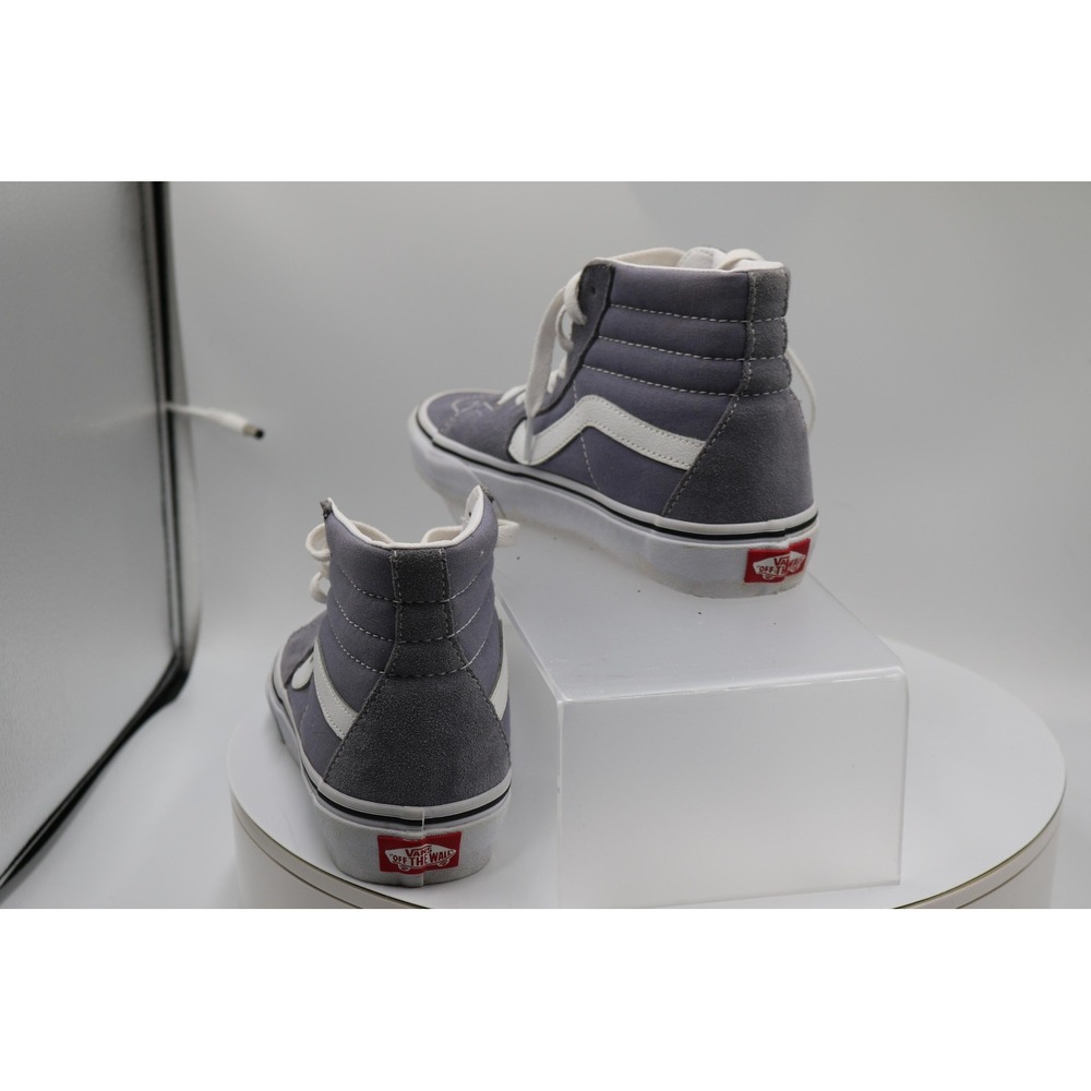 Vans Sk8-Hi Shoes Mens Sz 4.5 Women Sz 6 Gray White Suede Canvas High Top Skate - Picture 3 of 7